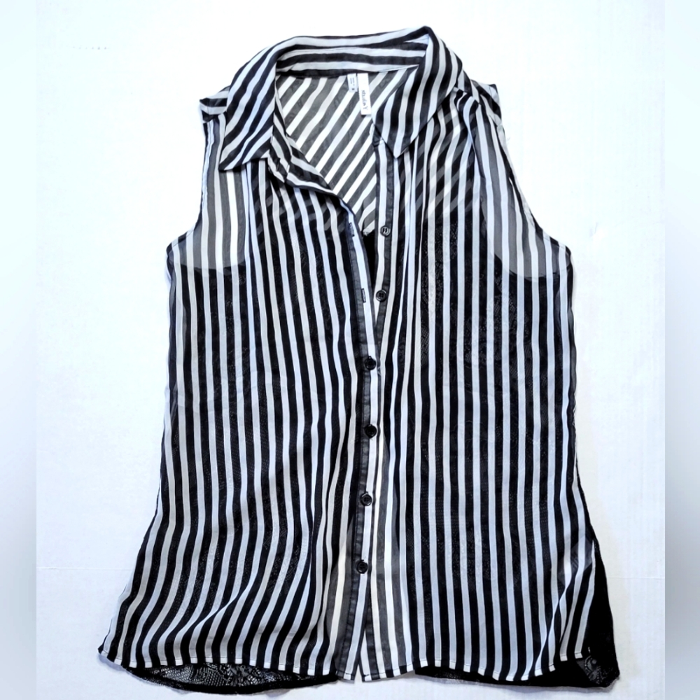 Sheer Button Tank